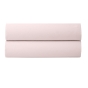 Drap-housse 140 x 190 cm Percale de Coton Peigné Rose – 80 fils/cm² – Bonnet 35 cm