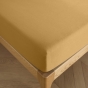 Drap Housse 140 x 190 cm Miel – 100% Coton 57 Fils/cm² – Bonnet 30 cm