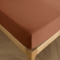 Drap Housse 140 x 190 cm Paprika – 100% Coton 57 Fils/cm² – Bonnet 30 cm