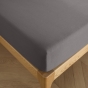 Drap Housse 160 x 200 cm Ardoise – 100% Coton 57 Fils/cm²- Bonnet 30 cm