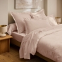 Drap-housse 160 x 200 cm — Satin de coton 120 fils/cm² — Rose blush — Bonnet 30 cm