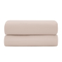 Drap-housse 160 x 200 cm — Satin de coton 120 fils/cm² — Rose blush — Bonnet 30 cm