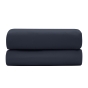 Drap-Housse 180 x 200 cm Prestige Bleu – Satin de Coton Peigné 120 fils/cm² – Bonnet 30 cm