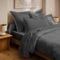 Drap-Housse 180 x 200 cm Prestige Graphite – Satin de Coton Peigné 120 fils/cm² – Bonnet 30 cm