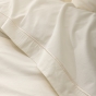 Drap Plat Percale 240 x 300 cm – Pur Coton Peigné Longues Fibres 80 Fils/cm² - Ivoire