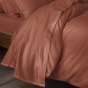 Drap Plat Percale 240 x 300 cm – Pur Coton Peigné Longues Fibres 80 Fils/cm² - Terracotta