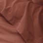 Drap Plat Percale 240 x 300 cm – Pur Coton Peigné Longues Fibres 80 Fils/cm² - Terracotta