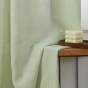 Rideau ajustable 140 x 270 cm + 8 anneaux pinces – Effet lin EVASION Menthe
