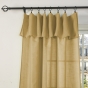 Rideau ajustable 140 x 270 cm + 8 anneaux pinces – Effet lin EVASION Miel