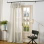 Rideau ajustable 140 x 270 cm + 8 anneaux pinces – Effet lin EVASION Nuage
