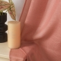 Rideau ajustable 140 x 270 cm + 8 anneaux pinces – Effet lin EVASION Rose Boisé
