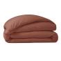 Housse de couette 140 x 200 cm Grand Hôtel Terracotta — Percale de coton peigné 80 fils/cm²