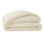 Housse de couette Percale de coton peigné 80 fils/cm²- 260 x 240 cm - Ivoire