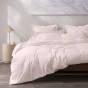 Housse de couette Percale de coton peigné 80 fils/cm²- 260 x 240 cm - Rose