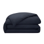 Housse de Couette 240 x 220 cm Prestige 120 Fils/cm² Satin de Coton Bleu Velours
