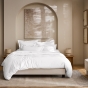 Housse de Couette 260 x 240 cm Prestige 120 Fils/cm² Satin de Coton Blanc