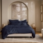 Housse de Couette 260 x 240 cm Prestige 120 Fils/cm² Satin de Coton Bleu velours