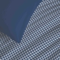 Pack linge de lit Gabrielle marine 220 x 240 cm – Housse de couette + Drap housse 140 x 190 cm + 4 taies – 100% coton 57 fils