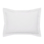 Taie d'Oreiller 50 x 70 cm Blanc – Satin de Coton 120 Fils/cm² – Hôtellerie Haut de Gamme