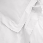 Taie d'Oreiller 50 x 70 cm Blanc – Satin de Coton 120 Fils/cm² – Hôtellerie Haut de Gamme
