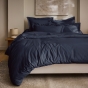 Taie d'Oreiller 50 x 70 cm Bleu velours – Satin de Coton 120 Fils/cm² – Hôtellerie Haut de Gamme