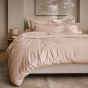 Taie d'Oreiller 50 x 70 cm Rose blush – Satin de Coton 120 Fils/cm² – Hôtellerie Haut de Gamme