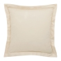 Taie d'Oreiller 65x65 cm Crème – Satin de Coton 120 Fils/cm² – Hôtellerie Haut de Gamme