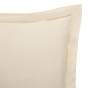 Taie d'Oreiller 65x65 cm Crème – Satin de Coton 120 Fils/cm² – Hôtellerie Haut de Gamme
