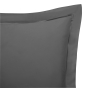 Taie d'Oreiller 65x65 cm Graphite – Satin de Coton 120 Fils/cm² – Hôtellerie Haut de Gamme