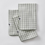 Lot de 3 serviettes 40 x 40 cm – Double gaze de coton – Vickie Eucalyptus
