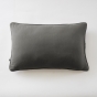 Coussin déhoussable 40 x 60 cm – Gaze de coton unie GAÏA Granit