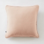 Lot de 2 coussins 45 x 45 cm gaze de coton Guimauve – Déhoussables zip – Passepoil