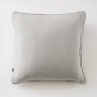 Lot de 2 coussins 45 x 45 cm gaze de coton Nuage – Déhoussables zip – Passepoil