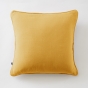 Lot de 2 coussins 45 x 45 cm gaze de coton Safran – Déhoussables zip – Passepoil