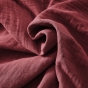 Parure de lit 240 x 220 cm Double gaze de coton GAÏA Bordeaux + 2 taies 60x60 cm