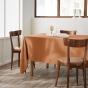 Nappe rectangle 150 x 250 cm + 6 serviettes de table – Double gaze de coton GAÏA Abricot