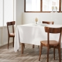 Nappe rectangle 150 x 250 cm + 6 serviettes de table – Double gaze de coton GAÏA Blanc