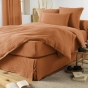 Cache-sommier 160 x 200 cm – Double Gaze de Coton 125 g/m² – Gaïa Abricot