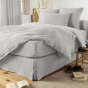Cache-sommier 160 x 200 cm Double Gaze de Coton GAÏA Nuage – Qualité Haut de Gamme