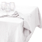 Nappe rectangle 150 x 350 cm + 6 serviettes de table – Double gaze de coton GAÏA Blanc