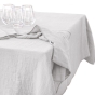 Nappe rectangle 150 x 250 cm + 6 serviettes de table – Double gaze de coton GAÏA Nuage