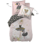 Parure de lit réversible MON ETOILE 200 x 200 cm + 2 taies 100% coton 57 fils