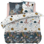 Parure de lit réversible OCTOPIA 200 x 200 cm + 2 taies – 100% coton – 57 fils