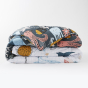 Couette imprimée OCTOPIA 240 x 220 cm + 2 taies 60 x 60 cm – Coton – 300/350 g/m²