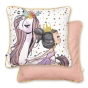 Coussin déhoussable 40 x 40 cm PEGASE – 100% coton – Passepoil doré