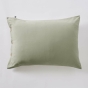 Taie d’oreiller volant plat 50 x 70 cm 100% coton Percale unie PERRINE Sauge