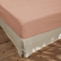 Drap Housse 90 x 190 cm – Lin Lavé Français Luxe Soline – Vieux rose