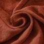 Parure Drap Housse 140 x 190 cm + 2 Taies 60x60 cm 100% Lin Français - Paprika