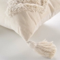 Coussin dehous. compr. pompons 30 x 50 cm coton/polyester tufte athena Naturel