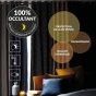 Rideau a oeillets 135 x 180 cm 100% occultant/chambray uni Occultiss Noisette